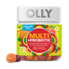 Olly Multi + Probiotic Adult Multivitamin Gummy, 1 Billion CFUs, Digestive and Immune Support Chewable Supplement, 35 Day Supply (70 Gummies), Tropical Twist