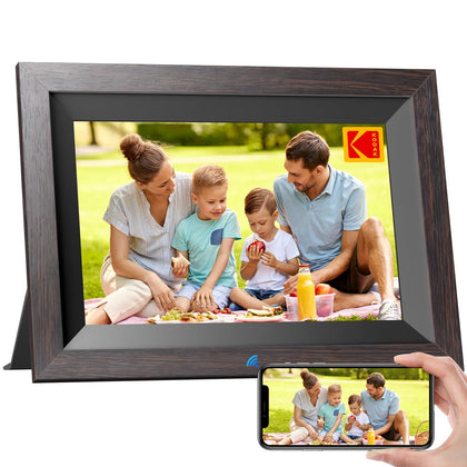 KODAK Digital Picture Frame, 32G10.1 Inch WiFi Digital Photo Frame 1280x800 HD IPS Touch Screen, Auto-Rotate, Share Photos and Videos via KODAK App, Gifts for Friends and Family