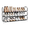 SONGMICS 3-Tier Shoe Rack with Shelves for Closet Entryway, Black ULSH053B01, 11 x 38.8 x 22.8 Inches