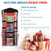 ProPik Hanging Double Sided Wrapping Paper Storage Organizer With Multiple Pockets Organize Your Gift Wrap, Gift Bags Bows Ribbons 40