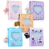 Patelai 5 Pcs 4.3 x 3 Inch Kpop Photo Card Holder Mini Photo Album Heart Hollow Kpop Photocard Binder Holder Book Cute Photo Card Holder 40 Pockets with Kawaii Pendant for Photo Collect