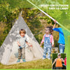 Kids Teepee Play Tent, Girls & Boys, Gifts Playhouse for Indoor Outdoor Games, Toys House for Baby with Colored Flag &Feathers &Carry Case