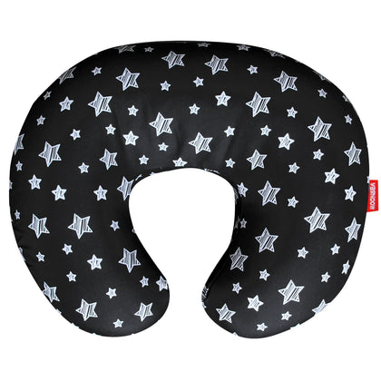 Nursing Pillow Cover Black with Star Print for Baby Boys, Snug Fits Boppy Nursing Pillows, Soft Breastfeeding Nursing Pillow Slipcovers, for Breastfeeding Moms