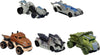 Hot Wheels Jurassic World Dominion Toy Character Cars 5-Pack in 1:64 Scale: Beta, Giganotosaurus, T-Rex, Triceratops & Velociraptor