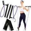 Viajero Pilates Bar Kit with 2 Latex Exercise Resistance Bands for Portable Home Gym Workout, 3-Section Sticks All-in-one Strength Weights Equipment for Body Fitness Squat Yoga with E-Book Video