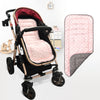 Baby Carriage Cushion, Universal Breathable Stroller Mat, Stroller Cushion for Strollers 100% Cotton, 34x78cm,1 Pack (Pink+Grey Cross)