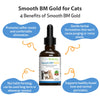 Pet Wellbeing Smooth BM Gold for Cats - Gentle Constipation Relief for Felines - Natural Herbal Supplement 2 oz (59 ml)