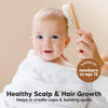 Baby Hair Brush - Baby Brush with Soft Goat Bristles, Cradle Cap Brush, Perfect Scalp Grooming Product for Infant, Toddler, Kids, Newborns, Baby Girls, Boys (Walnut, Oval)