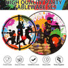 Grencian 96pcs Paintball Paper Plates and Napkins Sets, Paintball Neon Party Decorations Plates Supplies Tableware for Kids