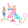 Barbie Puppy Obstacle Course Toy Playset with Doll, 3 Dog Figures, & Accessories, 20+ Pieces