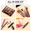 All in One Makeup Kit For Women Girls Teens 16 Colors Eyeshadow Palette Liquid Foundation Eyeliner Pencils Contouring Stick Lip Gloss Eyebrow Pencils Mascara Powder Puff 7Pcs Makeup Brushes Makeup Gift Sets