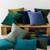 JUSPURBET Dark Green Velvet Throw Pillow Covers 22x22 Set of 2,Decorative Soft Solid Cushion Cases for Couch Sofa Bed