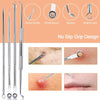 MENOLY Pimple Popper Tool Kit, 10 Pcs Blackhead Remover Zit Popper for Blemish, Pimple Comedone Extractor Acne Tool for Nose Face with a Leather Bag