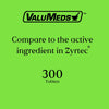 ValuMeds 24-Hour Allergy Medicine (300-Count) Antihistamine for Pollen, Hay Fever, Dry, Itchy Eyes, Allergies | Cetirizine HCl 10mg Caplets, Compare to Zyrtec