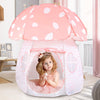 Play Tent for Kids Pop Up Tent Indoor Outdoor Boys and Girls Playhouse with Exquisite Design for Imaginative Mushroom Tent by CRAWLBO Patent Pending (Pink, Small)