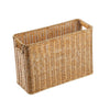 Magazine Newspaper Basket Brackets for Shelves Weaving Books Woven Basket Narrow Magazine Basket Book Basket Rattan Woven Decorative Basket Vegetables Holder Handled Basket