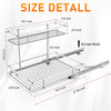 Tksrn Pull Out Cabinet Organizer, Under Sink Organizer Kitchen Slide Out Storage Shelf with 2 Tier Sliding Wire Drawer - 12.6W x 16.5D x 13H - Request at Least 13 inch Cabinet Opening