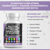 Melatonin 10mg Valerian Root 6000mg L Theanine 200mg Ashwagandha 4000mg - Sleep Support for Women and Men with Magnesium Complex, Lemon Balm, Chamomile, and Passion Flower - Made in USA 60 Caps