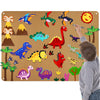 Craftstory Dinosaur Flannel Felt Story Board Set for Toddlers - 3.5 Feet Animals Dinosaur Figures Toys for Kids Montessori Storytelling Interactive Playset