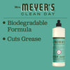 MRS. MEYER'S CLEAN DAY Liquid Dish Soap, Biodegradable Formula, Basil, 16 fl. oz