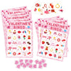 FANCY LAND Valentine's Day Bingo Game for Kids 24 Players Valentine Party Game