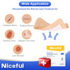 Niceful 10 Packs Silicone Foam Dressing 5