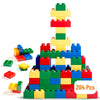 Strictly Briks Toy Large Building Blocks for Kids and Toddlers, Big Bricks Set for Ages 3 and Up, 100% Compatible with All Major Brands, Blue, Green, Red, and Yellow, 204 Pieces