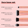 Real Techniques Face Base Makeup Brush Kit, For Concealer, Foundation, & Contour, Works With Liquid, Cream & Powder Products, For Blending & Buffing, Makeup Brush Set for Sculpting, 4 Piece Set