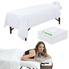 3 Piece Massage Table Sheets Set 2 Sets Microfiber Massage Bed Cover Soft Waterproof and Oil Proof Reusable for SPA Beauty Tattoos Includes Table Cover,Fitted Sheet and Face Rest Cover (White)