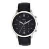 Fossil Men's Neutra Quartz Stainless Steel and Leather Chronograph Watch, Color: Silver, Black (Model: FS5452)