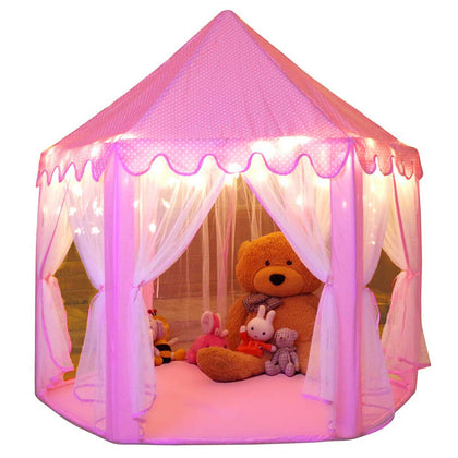 Monobeach Princess Tent Girls Large Playhouse Kids Castle Play Tent with Star Lights Toy for Children Indoor and Outdoor Games, 55'' x 53'' (DxH)