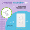 WONDERKID Self-Closing Electrical Outlet Covers for Baby Proofing - White - 4 Pack