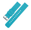 BARTON WATCH BANDS 16mm Aqua Blue Soft Silicone Quick Release Straps