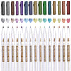 Metallic Brush Markers and Metallic Brush Tip Pen Set - 15 Colours