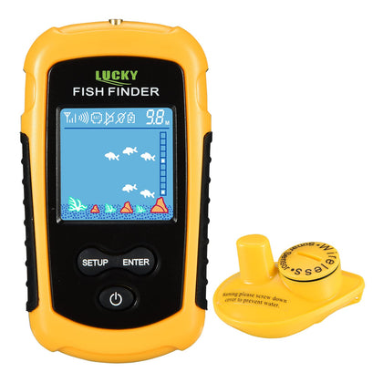 Lucky Portable Wireless Fish Finder,Castable Kayak Fish Depth Finder,Handheld Smart Sonar Fishing Gear for Kayak Fishing