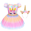 Teuevayl Princess Dress Up Costume for Little Girls, Kids' Dress Up Pretend Play Clothes Girls Dress Up Trunk with Unicorn Princess Dresses Crown, Princess Toys Gift for Little Girls Age 3-6 Years