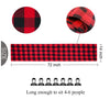 Senneny Buffalo Check Table Runner Cotton Red and Black Plaid Classic Stylish Design for Family Dinner Christmas Holiday Birthday Party Table Home Decoration (Red and Black, 14 x 72 Inch)