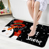 ASPMIZ 2 Pcs Christmas Bathroom Rugs Non Slip, Winter Xmas Snowman Bath Rugs Set of 2 Washable, Absorbent Snowflake Bath Mat for Bathroom Home Christmas Bathroom Decorations, 32'' x 20'' + 24'' x 16''