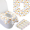 Oudain 50 Pcs Extra Large Disposable Toilet Seat Covers Portable Waterproof Toddler Toilet Covers, Individually Wrapped, Ideal for Kids and Adults, Potty Training in Restrooms (Truck)