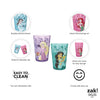 Zak Designs 14.5oz Disney Princess Nesting Tumbler Set Includes Durable Plastic Cups, Fun Drinkware is Perfect for Kids, 4pk ( Belle & Jasmine & Ariel), PYRP-0731