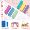 Nail Files and Buffers, AZUREBEAUTY 12Pcs Professional Manicure Tools Kit, 6 Pcs Double Sided 100/180 Grit Nail Files & 6Pcs Rectangular Nail Buffer Block Random Color