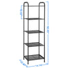 MAX Houser Storage Rack with Shelf,Industrial Style Extendable Plant Stand, Standing Shelf Units for Kitchen, Bathroom, Office,Living Room, Balcony, Kitchen (Charcoal Gray, 5 Tier)