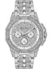 Bulova Men's Crystals Octava Stainless Steel 6-Hand Multi-Function Quartz Watch Style: 96C134