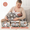 Momcozy Nursing Pillow for Breastfeeding, Original Plus Size Breastfeeding Pillows for More Support for Mom and Baby, with Adjustable Waist Strap and Removable Cotton Cover, Grey