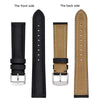 BISONSTRAP Watch Strap 14mm, Vintage Leather Replacement Watch Band, Black