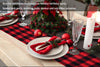 Senneny Buffalo Check Table Runner Cotton Red and Black Plaid Classic Stylish Design for Family Dinner Christmas Holiday Birthday Party Table Home Decoration (Red and Black, 14 x 72 Inch)