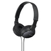 Sony ZX Series Wired On-Ear Headphones, Black MDR-ZX110, 7.87 x 1.81 x 5.87 inches