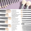 BS-MALL Makeup Brushes Gray 21 Pcs Makeup Tools Set Synthetic Bristles, Professional Makeup Brush Set White