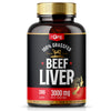 One Earth Health Beef Liver Capsules. 100% Grass Fed New Zealand Beef Liver. Pasture Raised. GMO and Filler Free. 200 Capsules (3,000mg Serving)