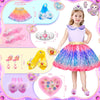 Toys for Girls,Princess Dress Up Clothes for Little Girls,Toddler Princess Girl Toys Age 4-5,Kids Toys for 3 4 5 6 7 Year Old Costume Set with Skirts,Shoes,Crowns,Christmas Birthday Gifts for Girls